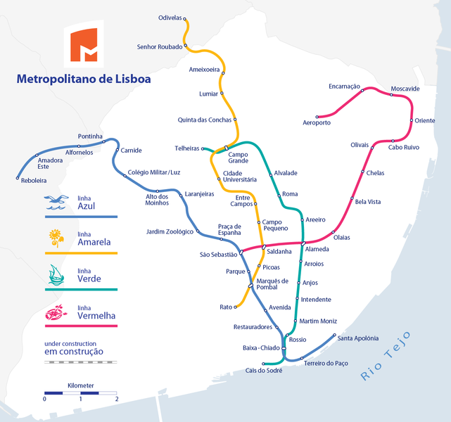 Lisbon Metro Map Lines Route Hours Tickets