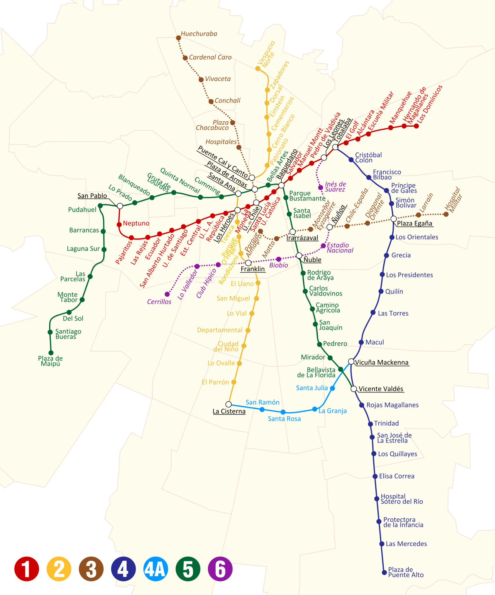 Santiago Metro — Map, Lines, Route, Hours, Tickets
