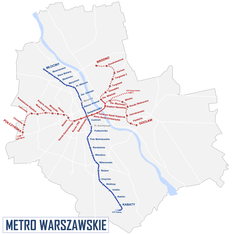 Warsaw Metro — Map, Lines, Route, Hours, Tickets