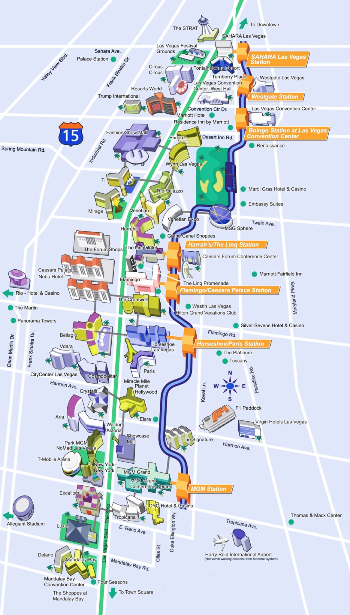 Las Vegas Monorail Map Lines - Las Vegas Monorail 1166x2048