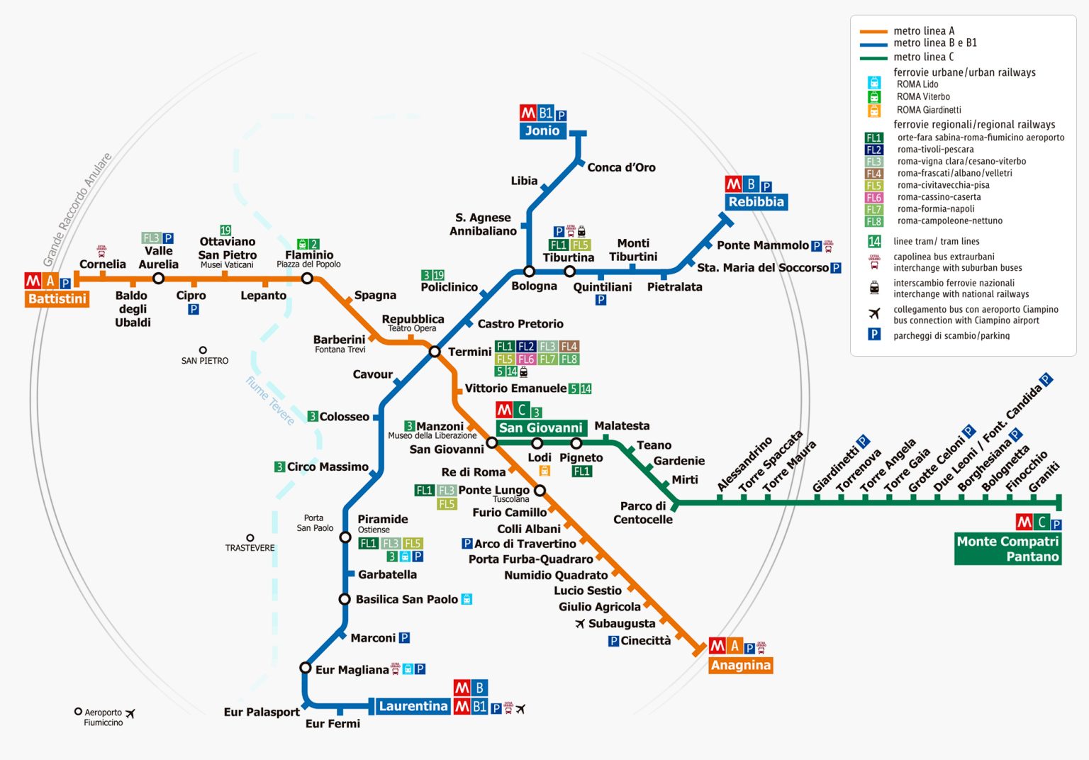 Public Transportation in Rome — Map, Lines, Route, Hours, Tickets