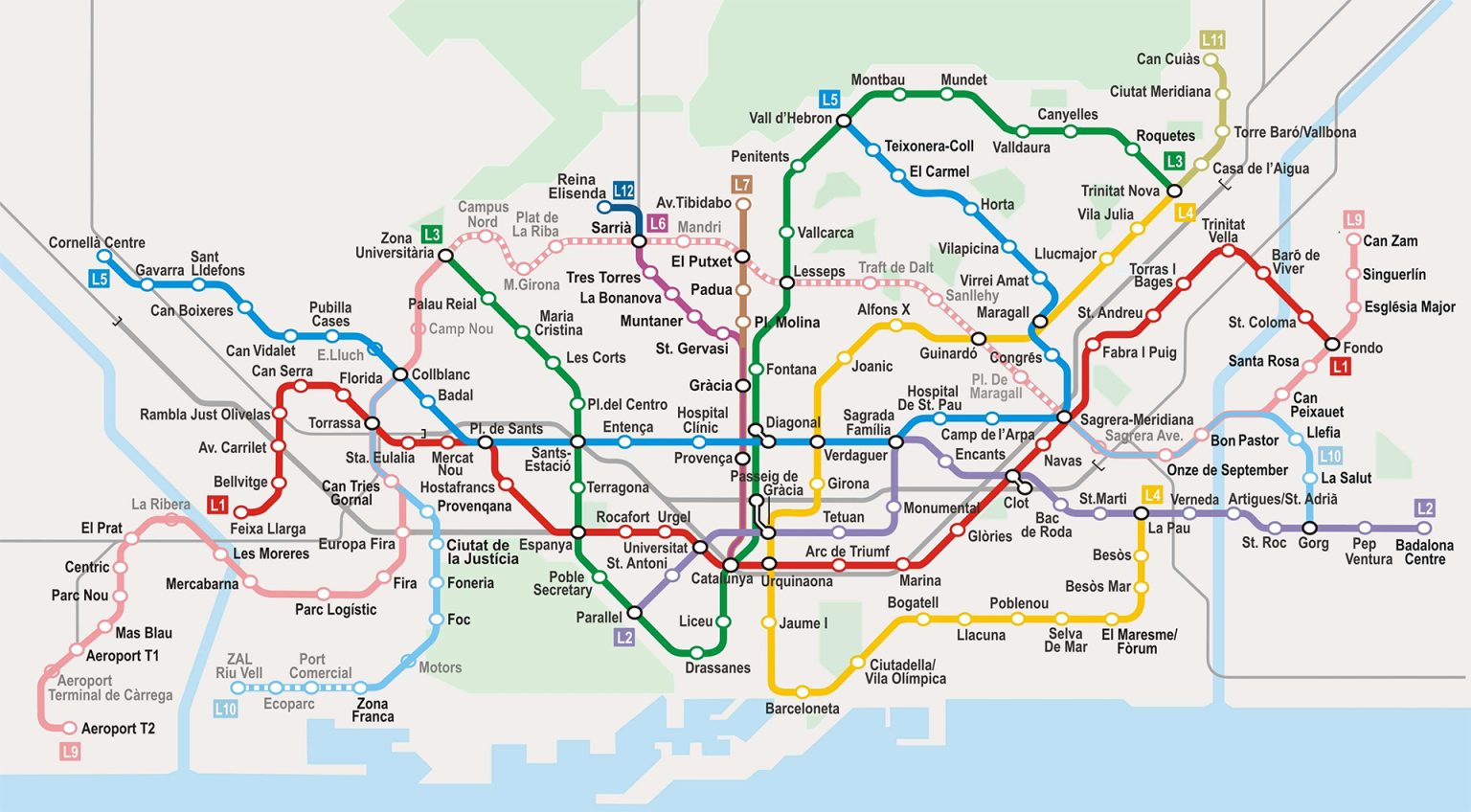 Barcelona Metro Map Tickets Hours And Stations Barcelona Metro Map Tickets Hours And Stations