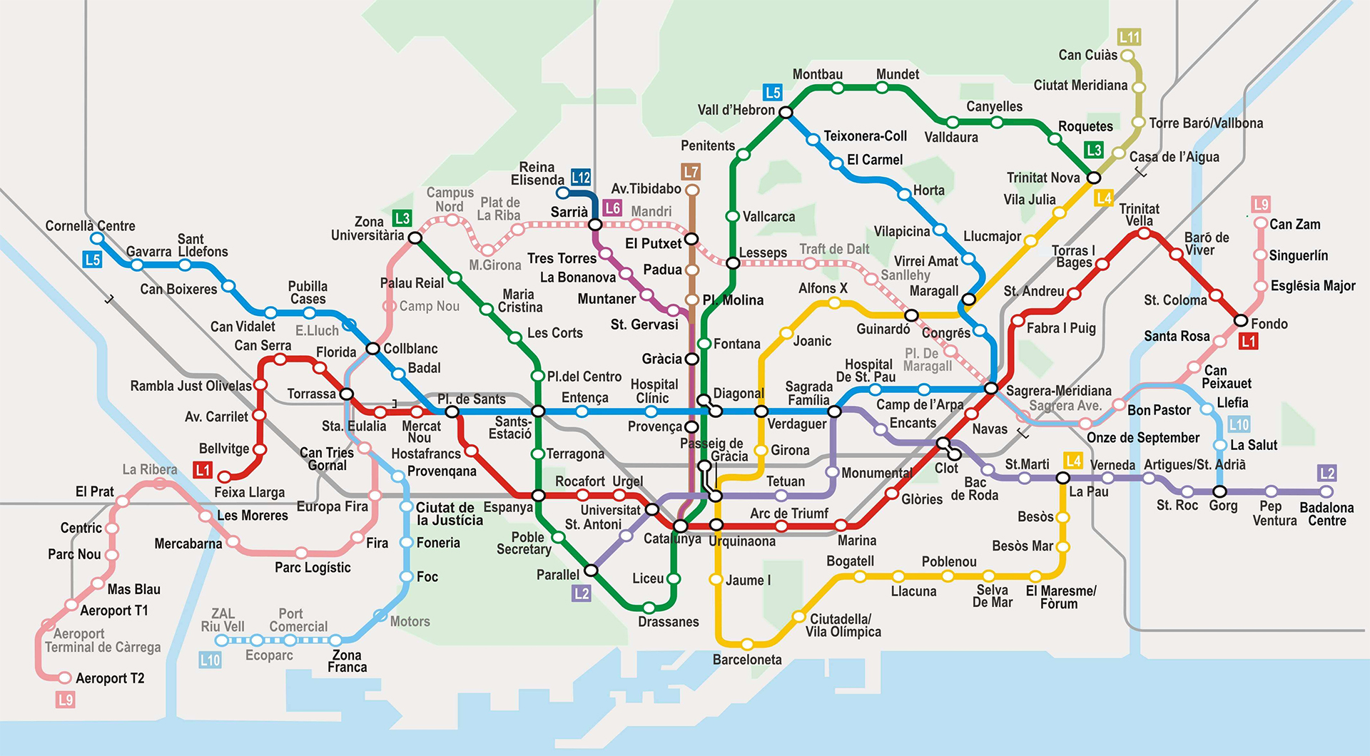 Barcelona Metro Map Tickets Hours And Stations
