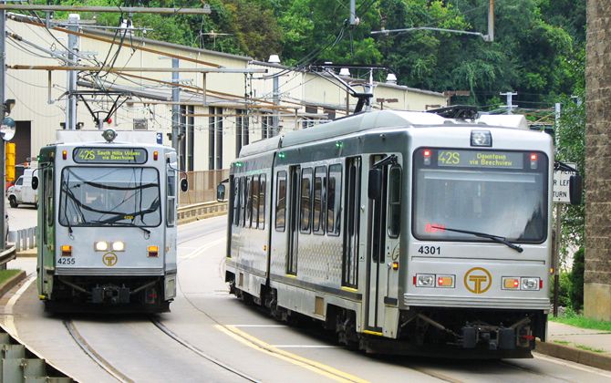 Pittsburgh light rail Lines and Stations