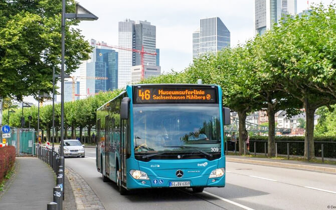 Bus service in Frankfurt