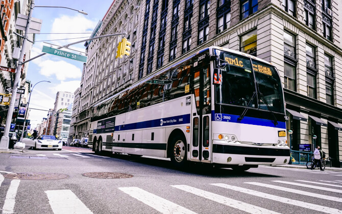 Bus service in New York