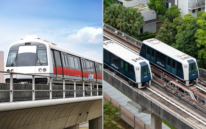 LRT and MRT in Singapore