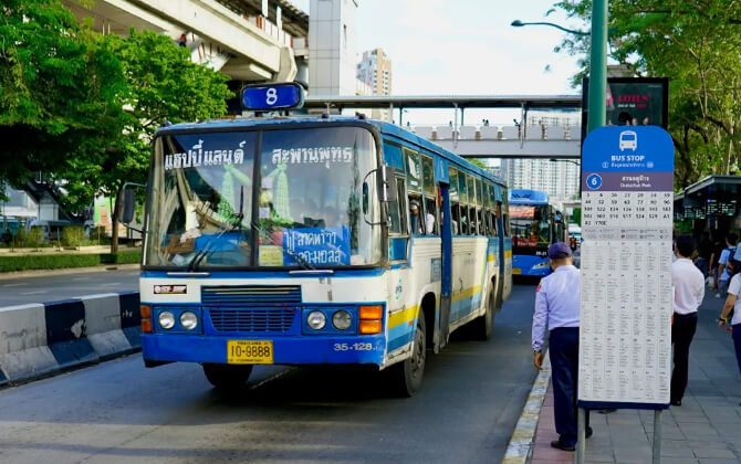Public bus service in Bangkok