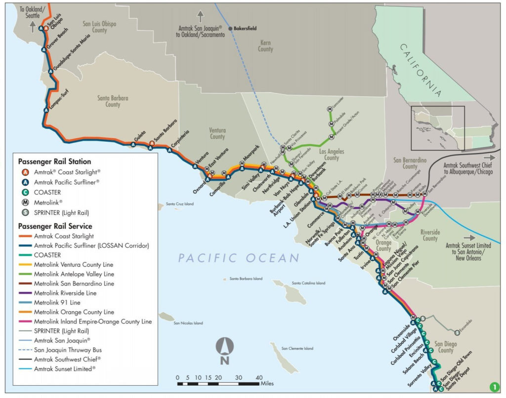 Amtrak Pacific Surfliner Map, Schedule, Stations & Tickets
