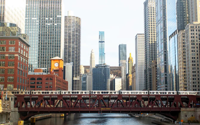 Blue Line Chicago “L” Attractions