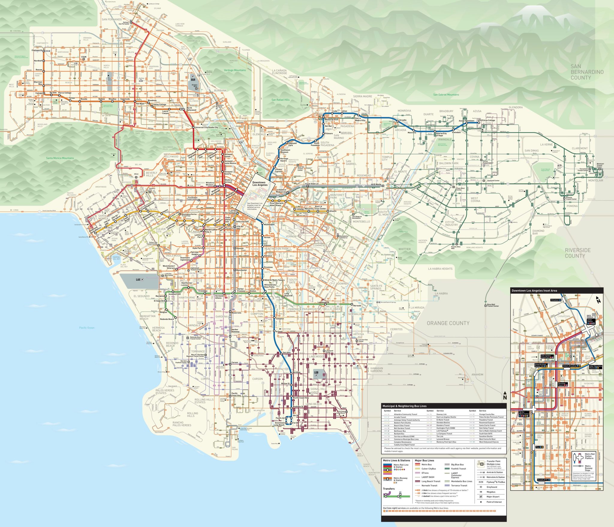 Los Angeles Metro Bus Map, Routes, Fares and Schedule