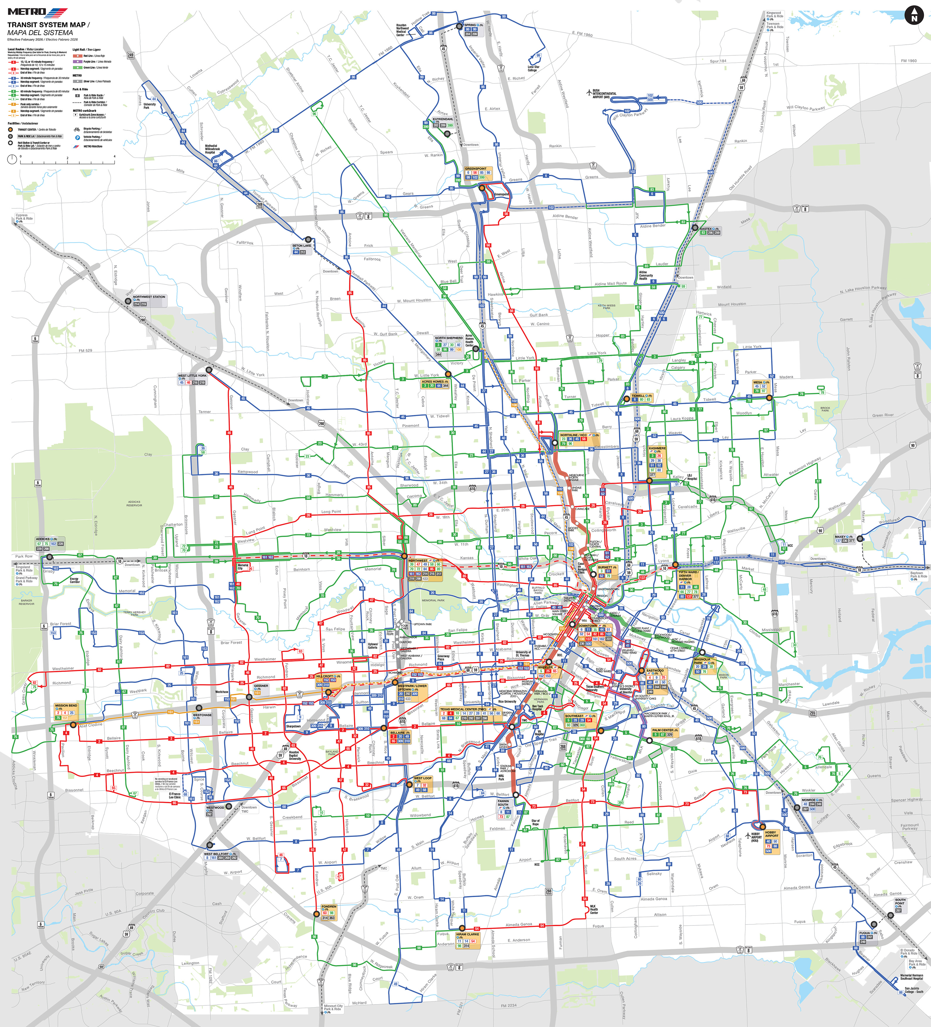 METRO Bus Houston Map