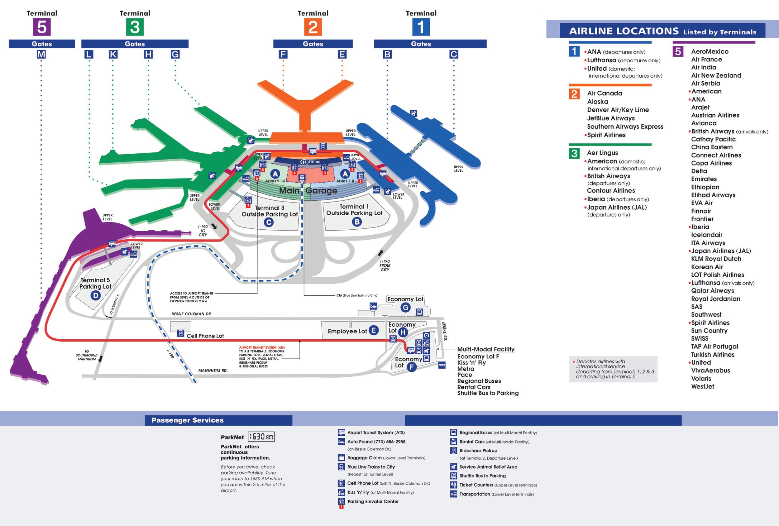 O'Hare Airport Transit System Map