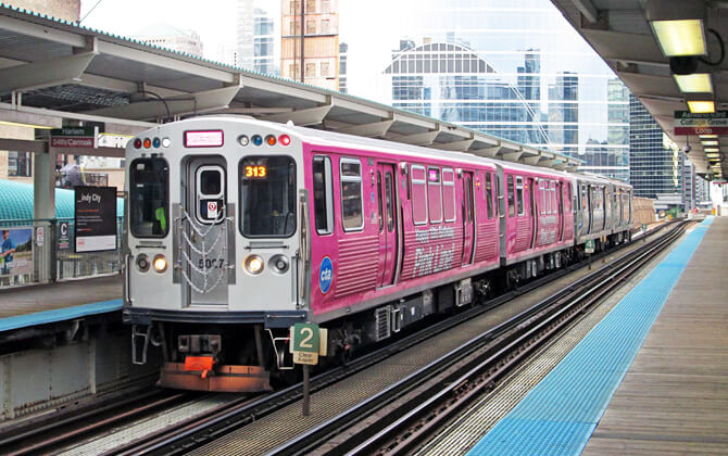 Pink Line Chicago “L”