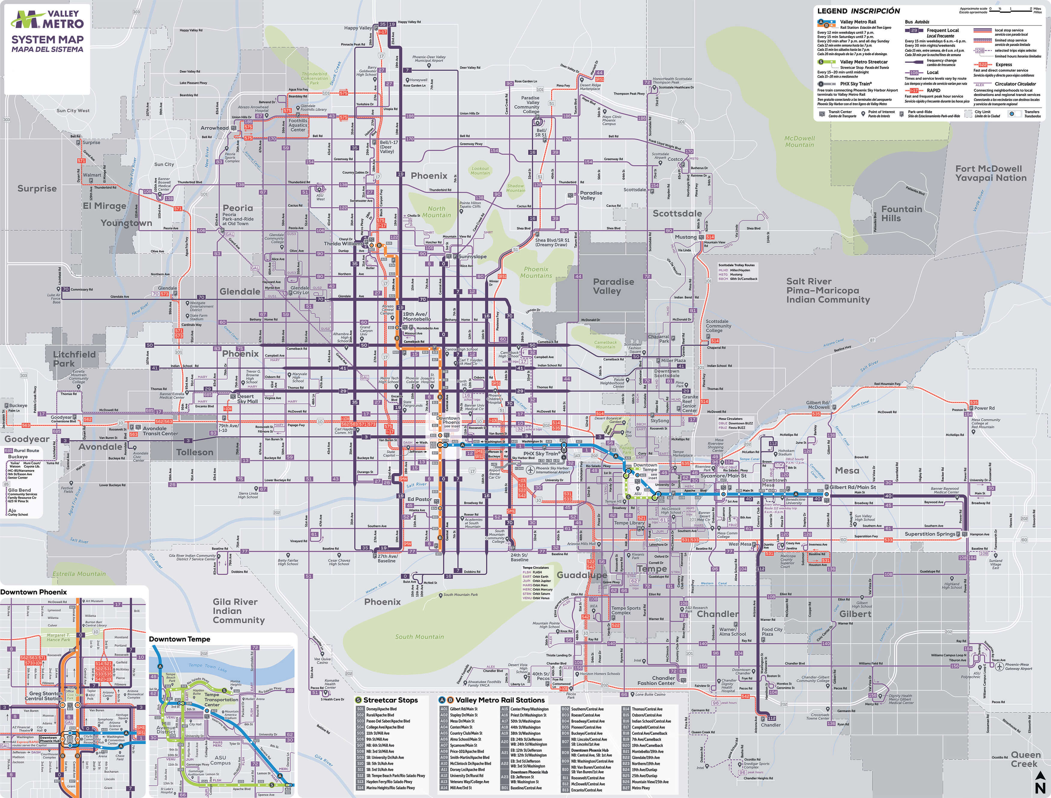 Valley Metro Bus Map